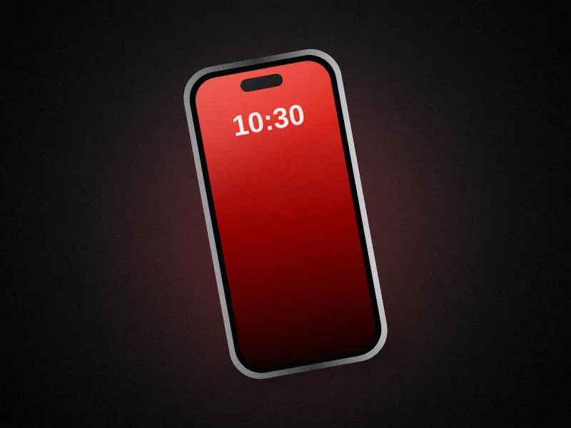 Celular de alta gama con pantalla encendida